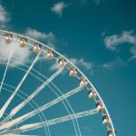 white ferris wheel under blue sky