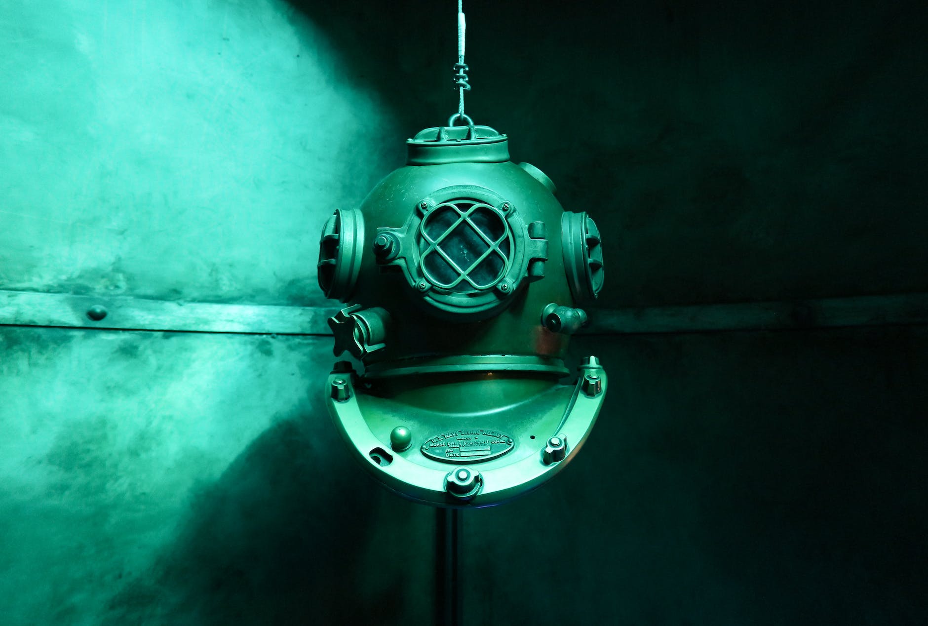 old underwater diving helm