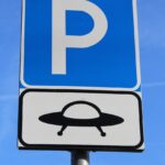 ufo parking sign