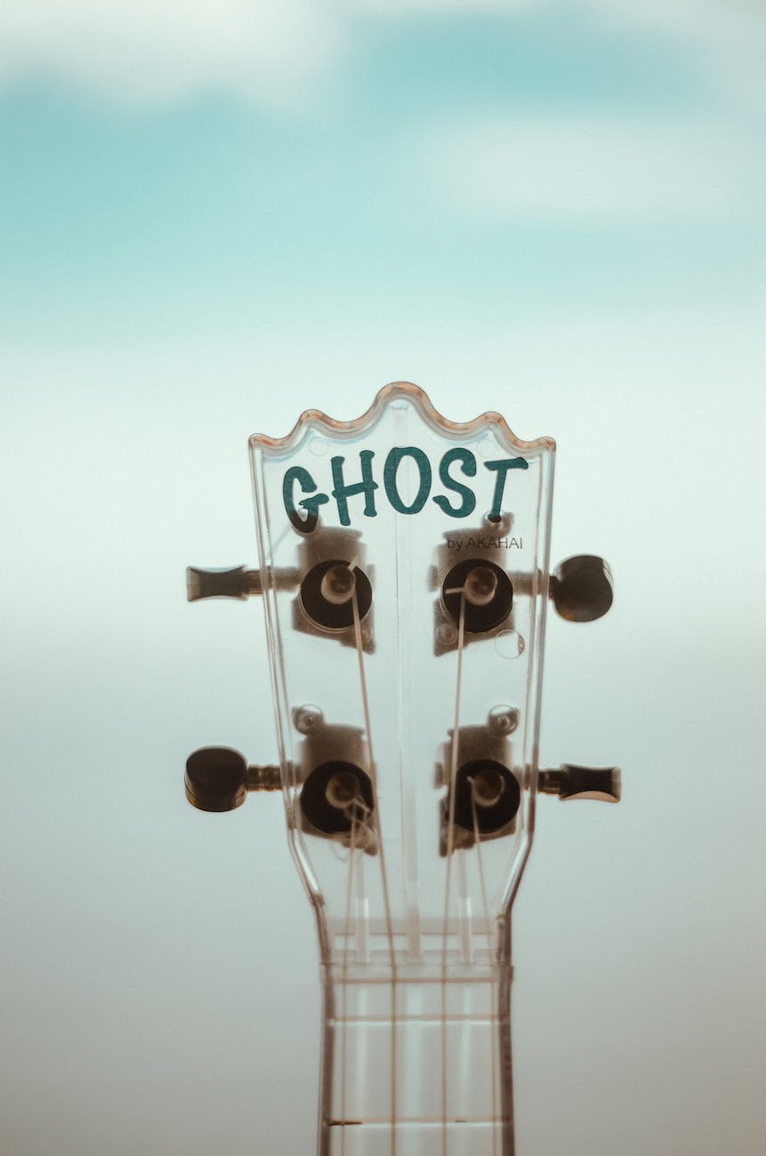 shallow focus photo of guitar head stock