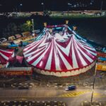 aerial view of a carnival