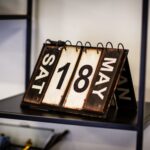 calendar displaying the date