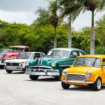 photo of five cars parked