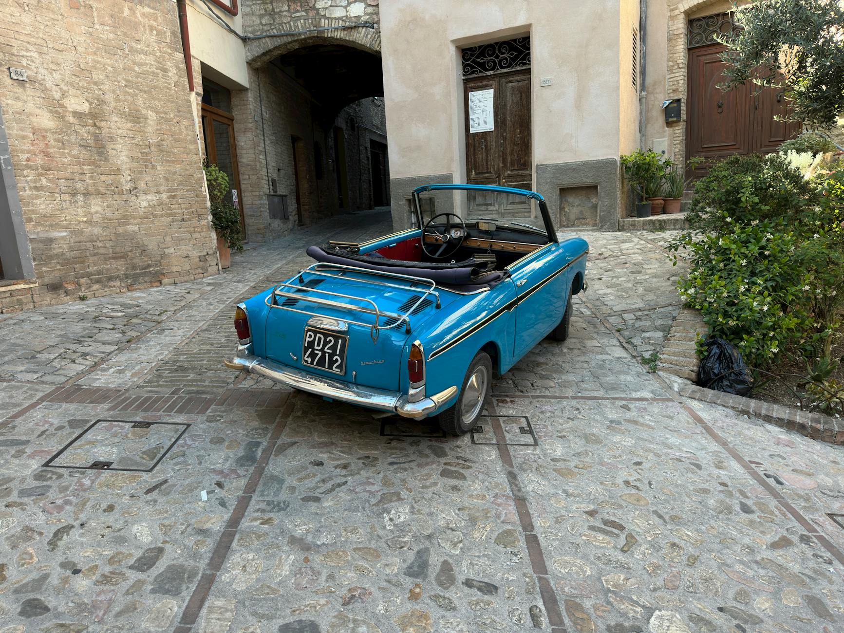 old convertible minicar bianchina