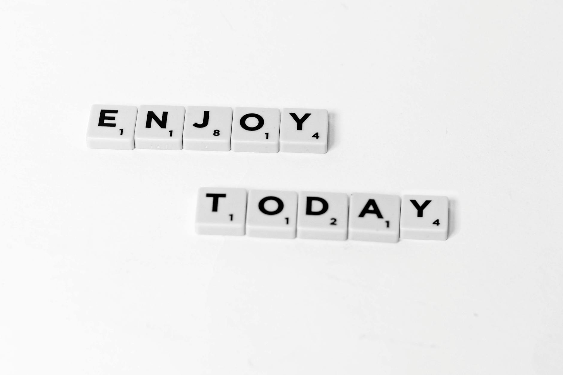 black and white scrabble tiles