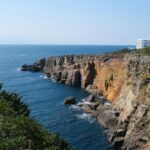 sandanbeki cliffs in shirahama wakayama prefecture japan